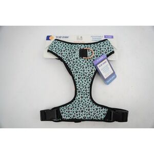 Top Paw Adjustable Fashion Comfort Dog Harness, Teal Cheetah, XL
